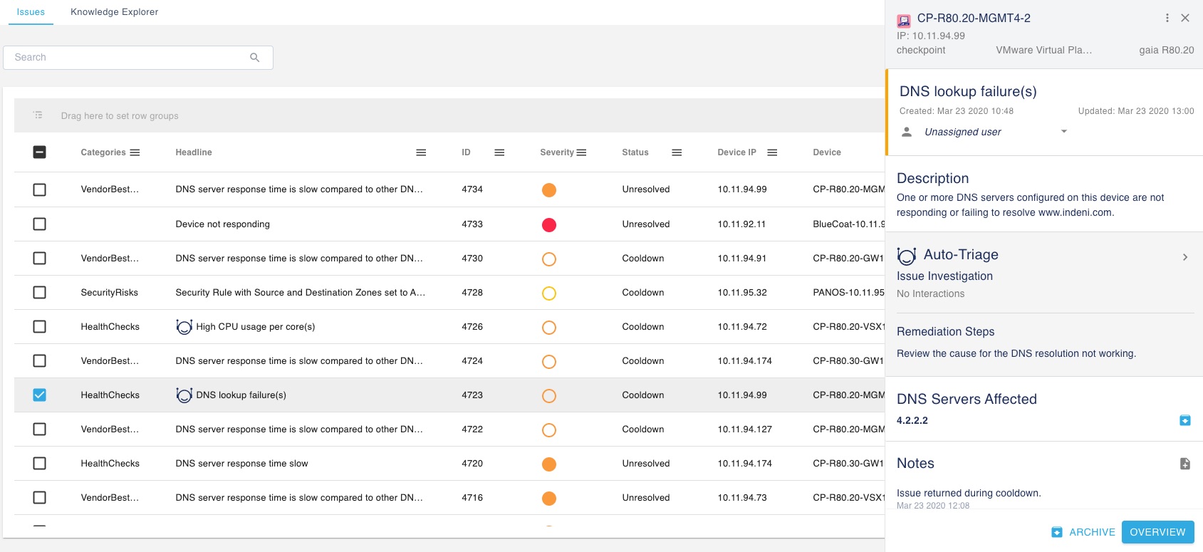 6.8 Syslog Integration | Indeni